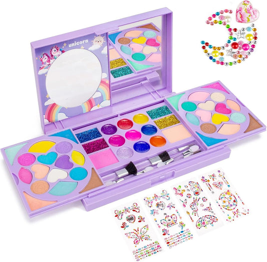 Tomons Kit de maquillaje para niños, juego de cosméticos lavables p...