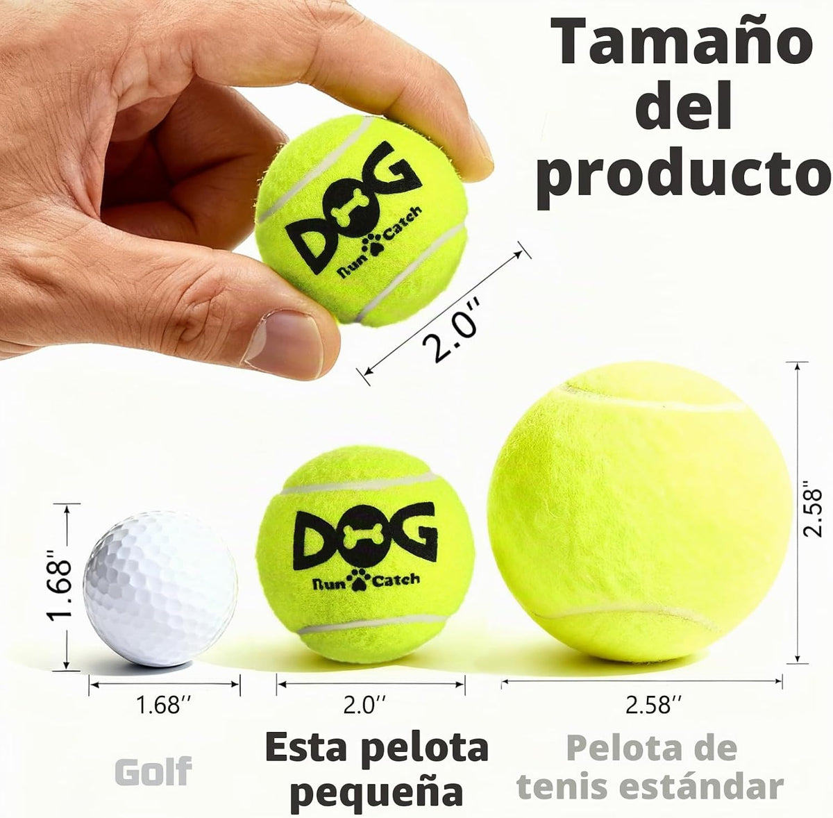 Pelotas de tenis para perros INSUM, paquete de 12 pelotas coloridas...