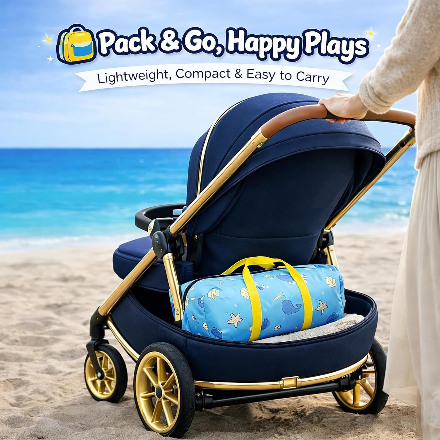Tienda de campaña de playa para bebés con protección UV UPF 50+, in...