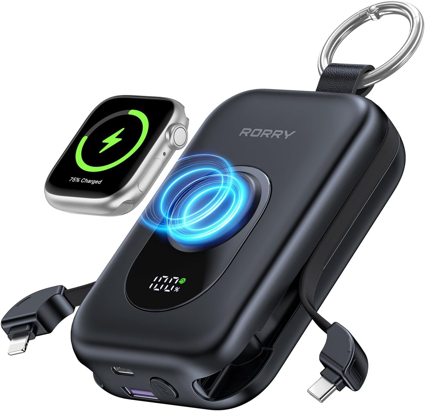 RORRY Cargador Portátil, Batería Externa de 20000mAh PD 30W con 2 C...