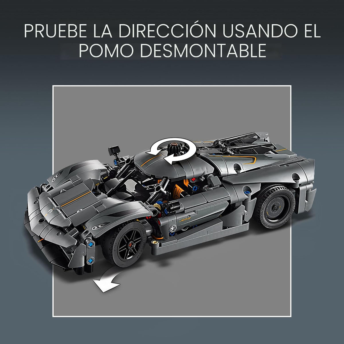 LEGO Technic Koenigsegg Jesko Absolut - Hiperauto gris, juego de co...