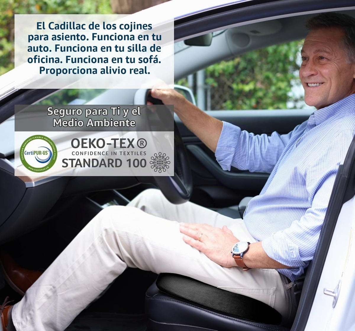 ComfiLife - Cojín prémium de gel y espuma viscoelástica para silla...