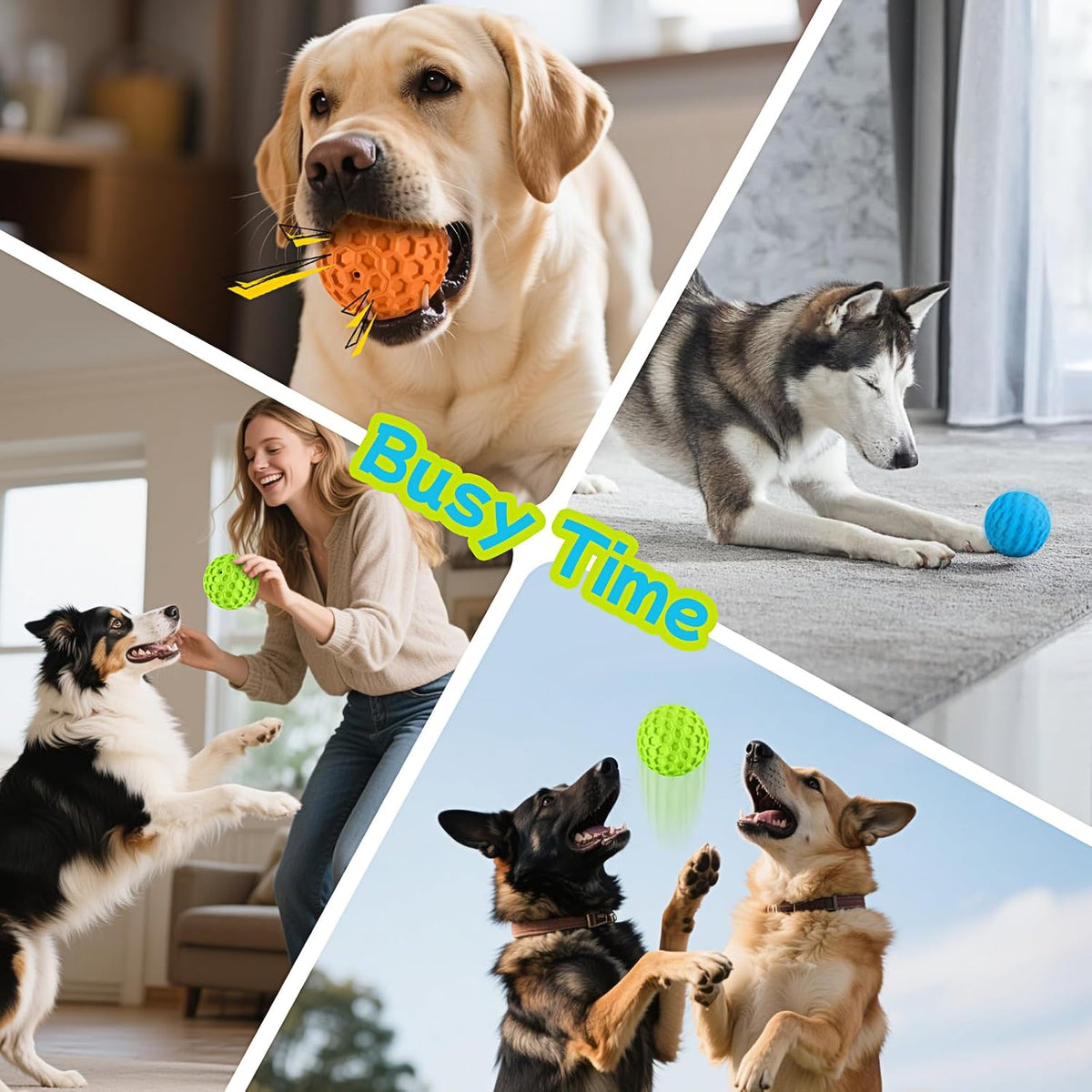 havit Pelotas chirriantes indestructibles para perros masticadores...
