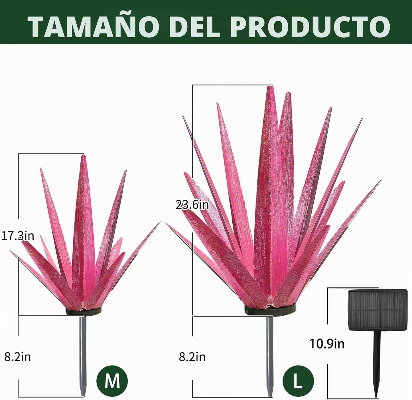KODIBO Planta de agave de metal grande para decoración al aire libr...