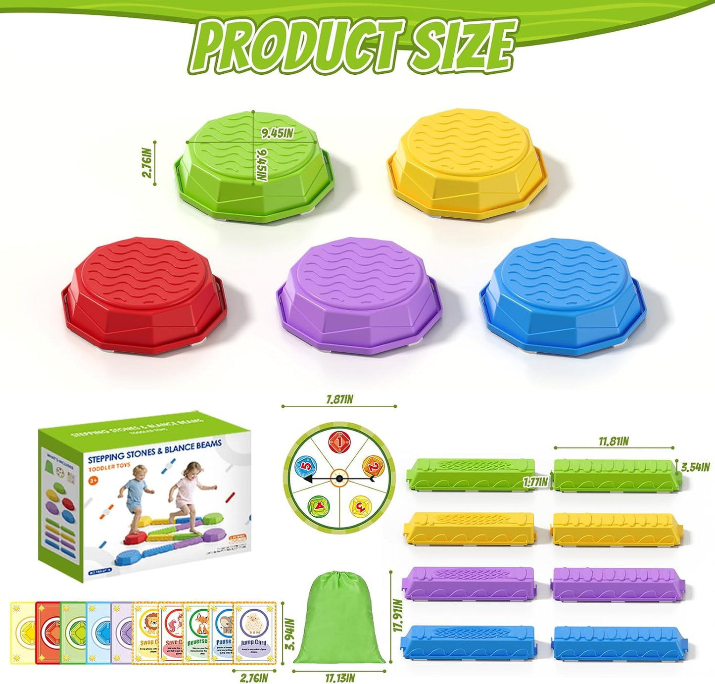 HYES - Piedras de equilibrio para niños, juguetes sensoriales para...