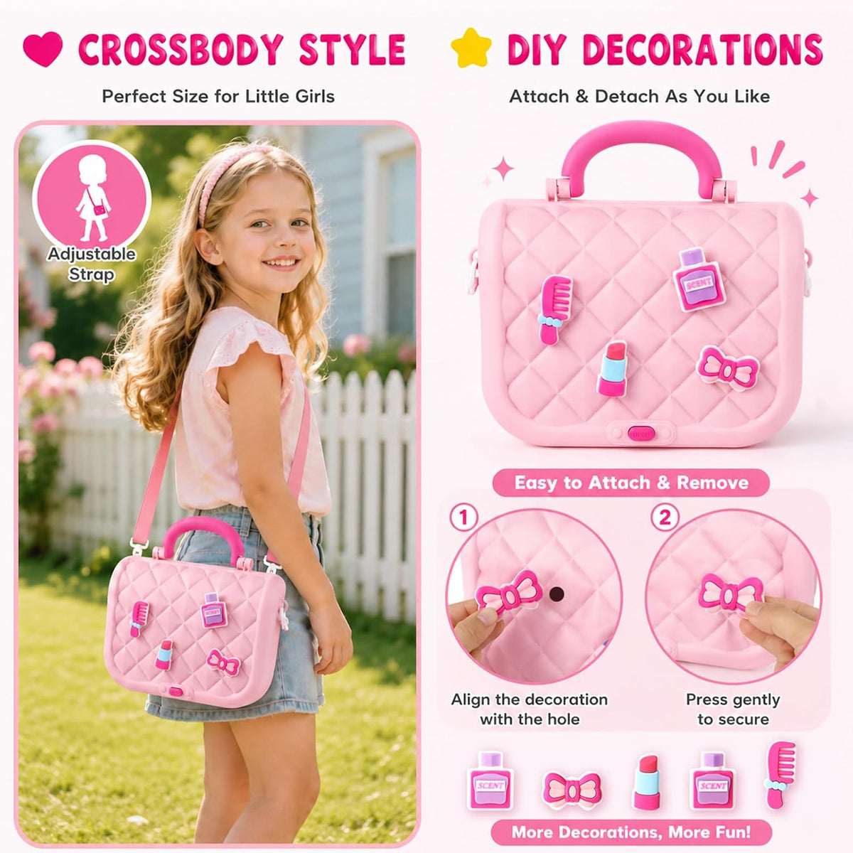 Toylink Juego de maquillaje para niños pequeños, kit de maquillaje...