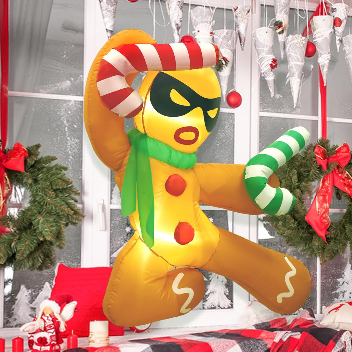 OurWarm Inflables de Navidad de 3.5 pies para decoraciones al aire...