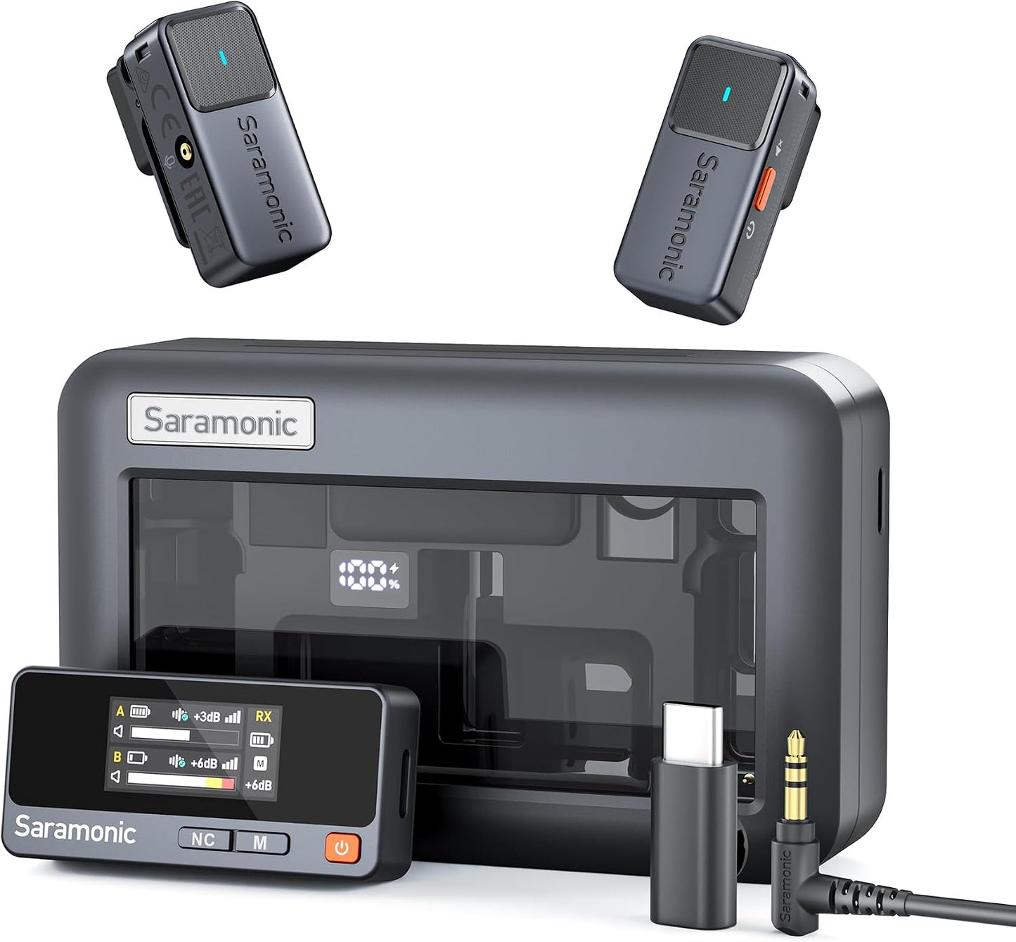 Saramonic Micrófono inalámbrico de aire para iPhone\/cámara\/Androi...