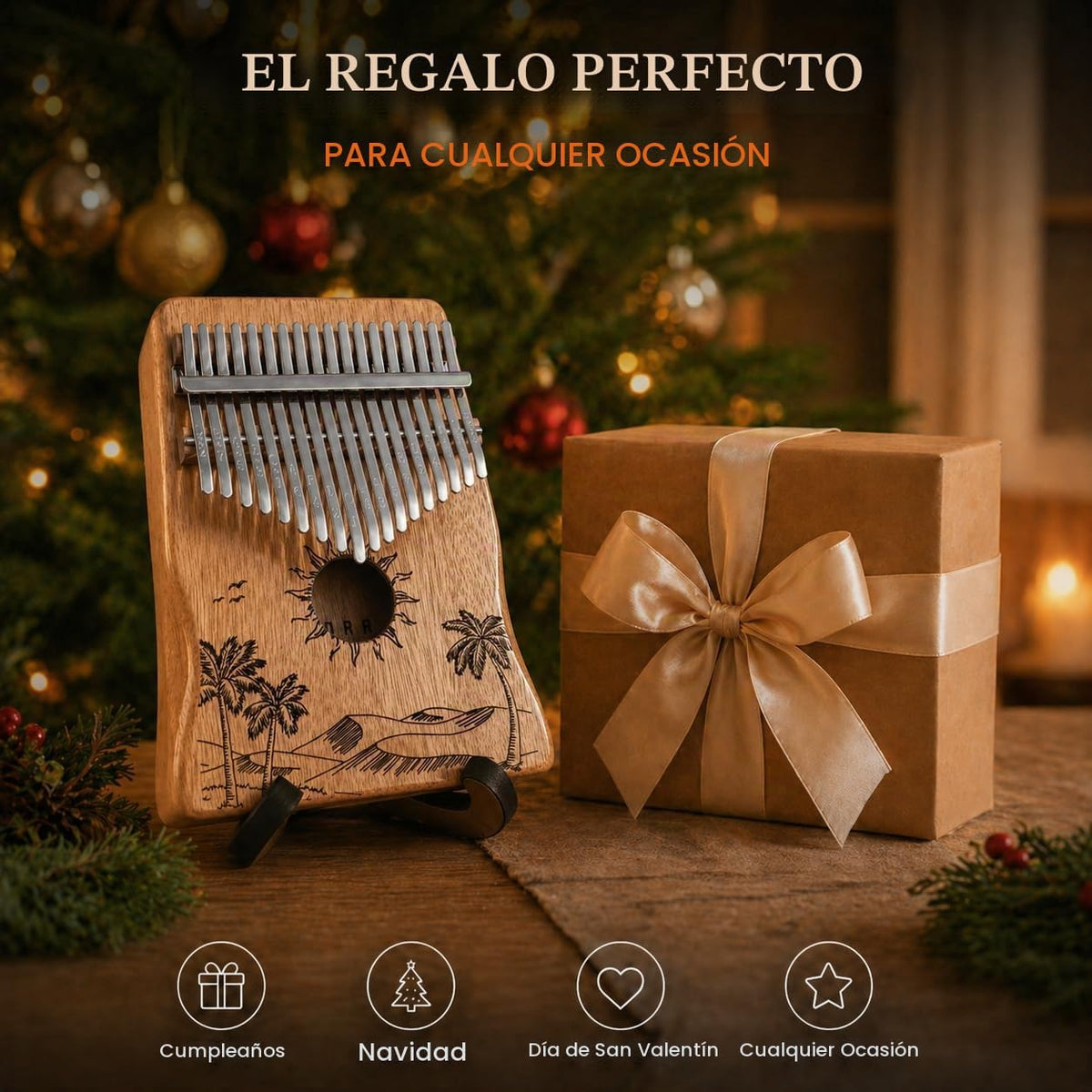 ORORA Kalimba - Piano de pulgar de 17 teclas con cancionero de 25 c...