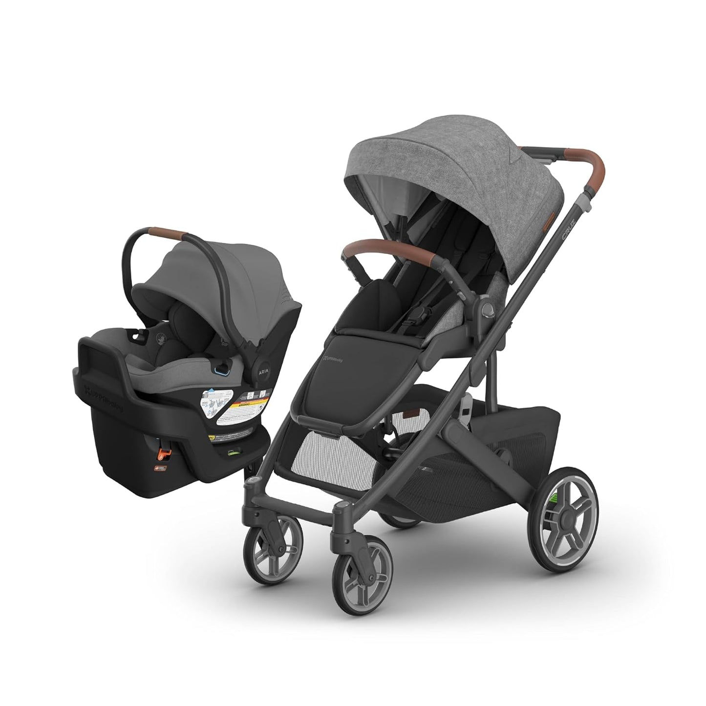 UPPAbaby Cruz V3 Cochecito + Aria V2 - Conjunto de sistema de viaje...