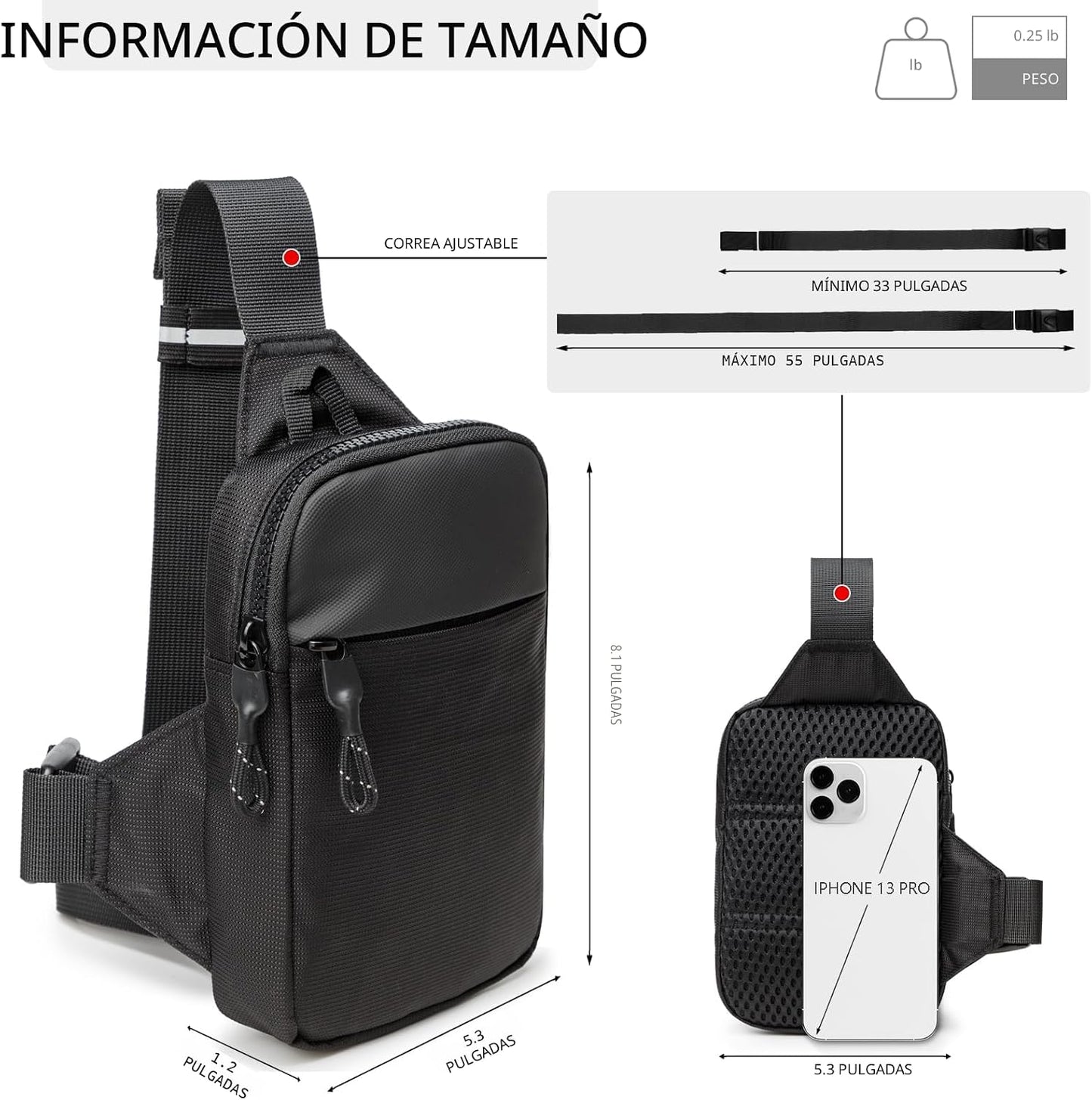 higouta Mini bolso bandolera para hombres y mujeres, pequeño bolso...