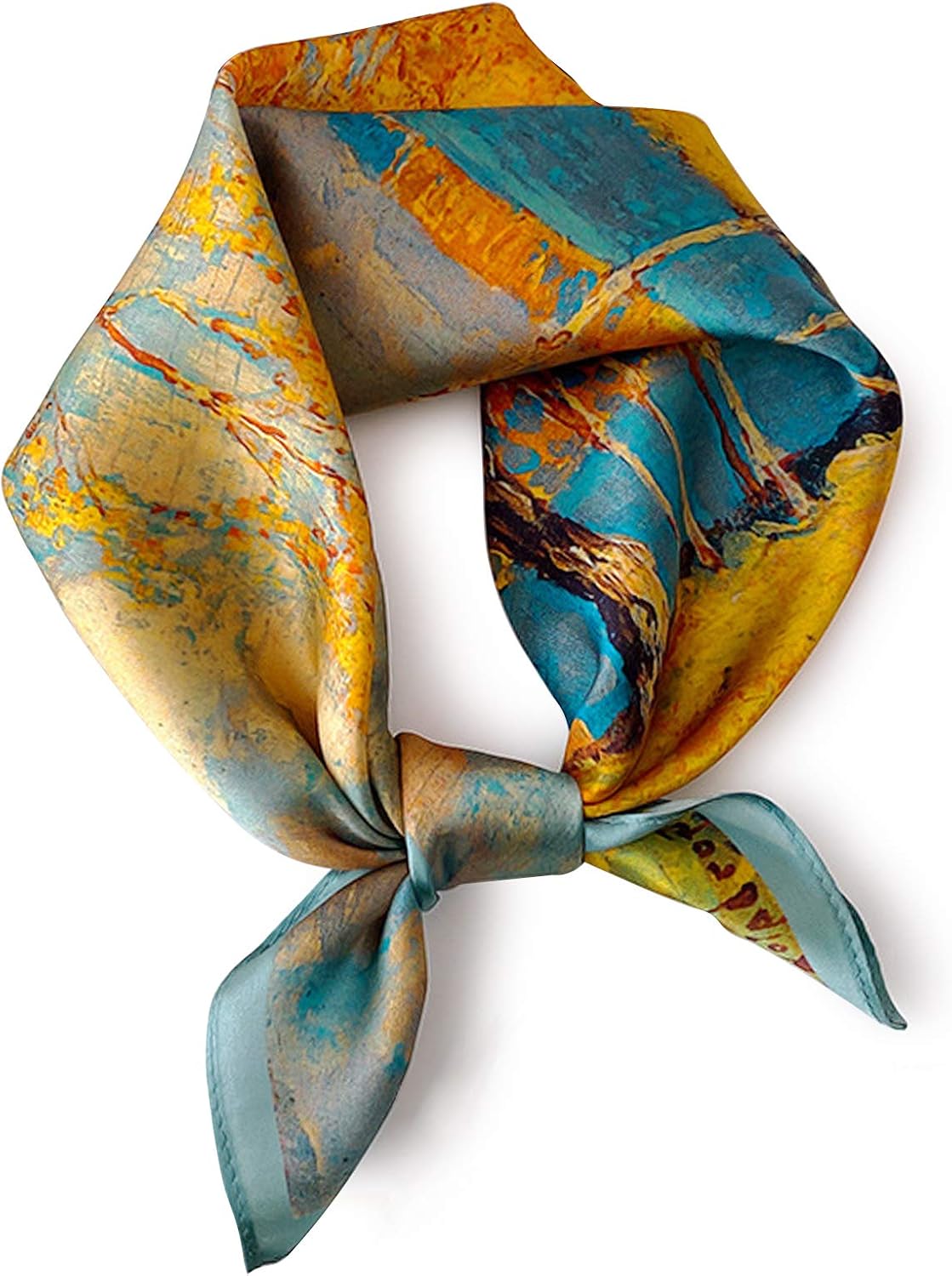 PoeticEHome Bufanda de cuello 100% seda de morera de 21 x 21 pulgad...