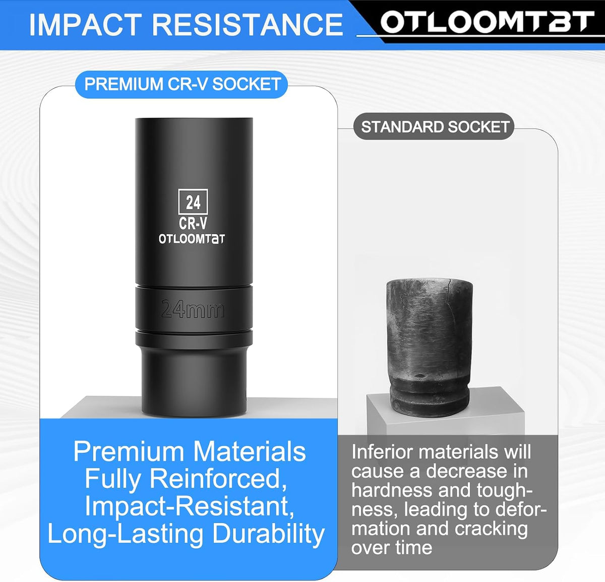 OTLOOMTBT Juego de llaves de impacto de 16 piezas de 1\/2" | Co...