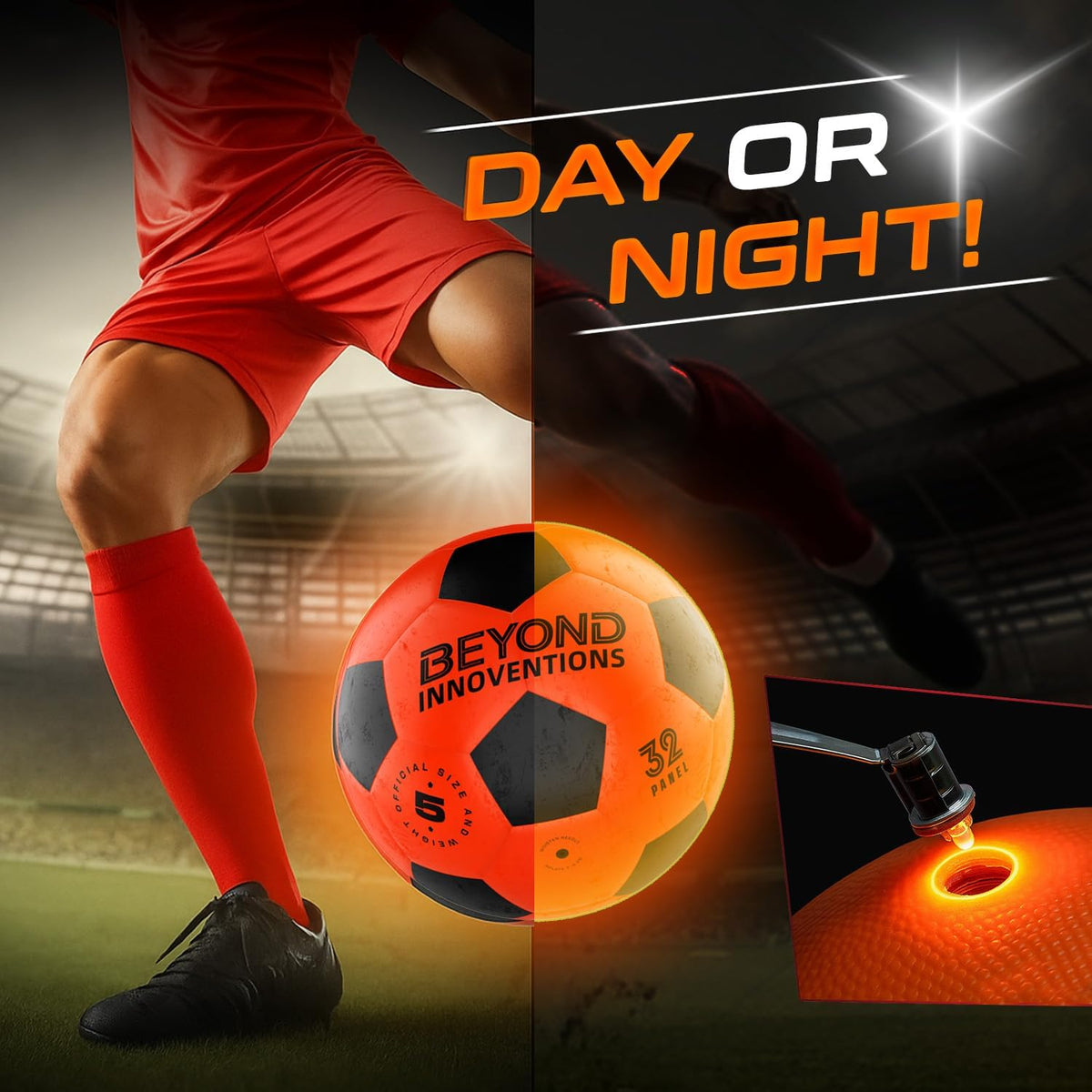 Balón de fútbol iluminado, regalos de fútbol para niños y niñas de...