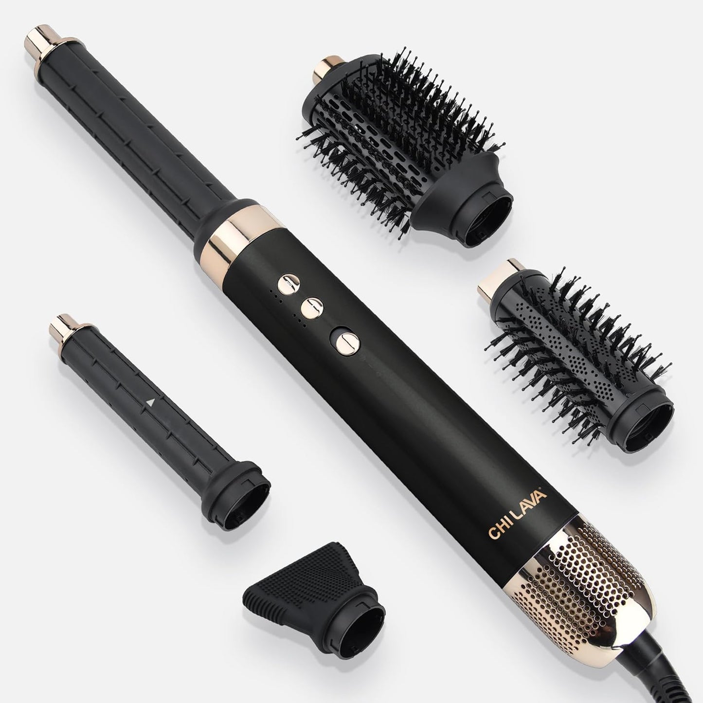CHI Lava AirGlam, da volumen, riza y seca el cabello, color negro |...