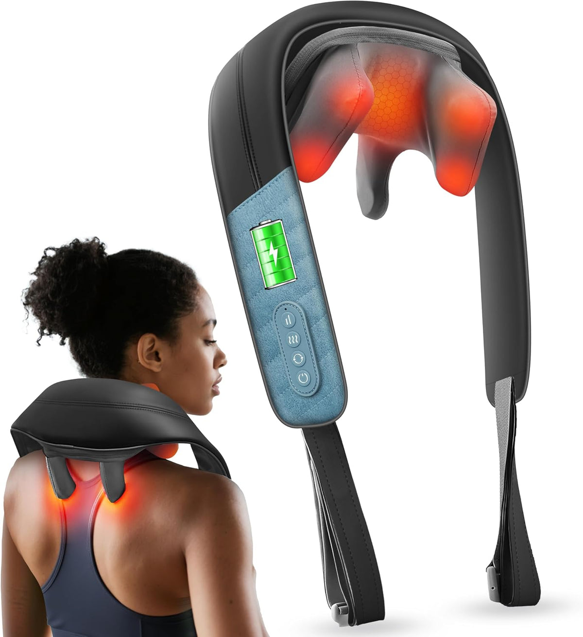 COMFIER FSA Elegible Masajeador Shiatsu de Cuello con Calor para Te...