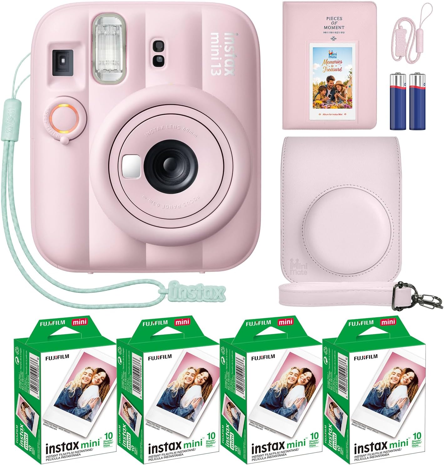 Fujifilm Instax Mini 13 - Cámara instantánea rosa caramelo + paquet...