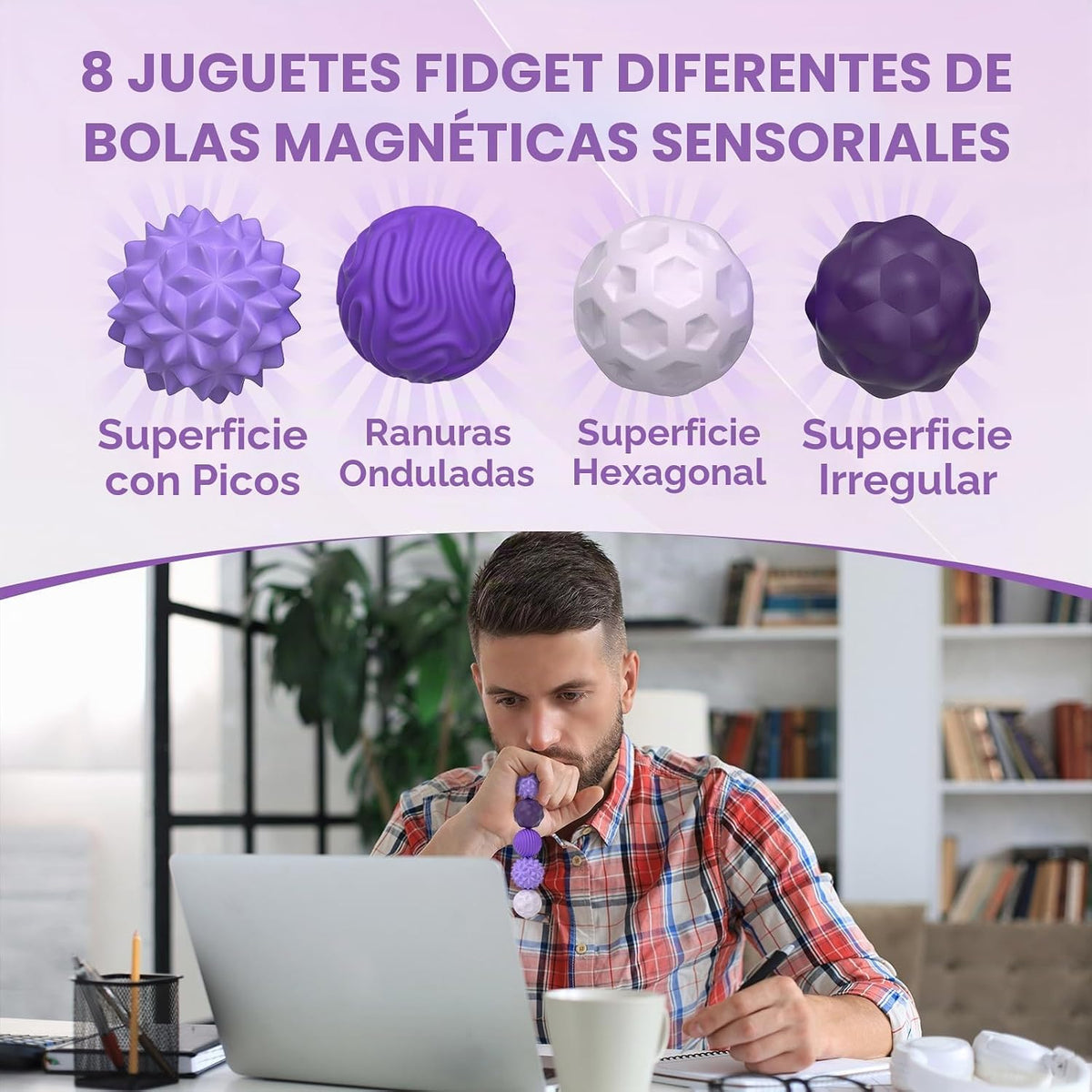 Pelotas magnéticas para adultos y adolescentes, juguetes silencioso...
