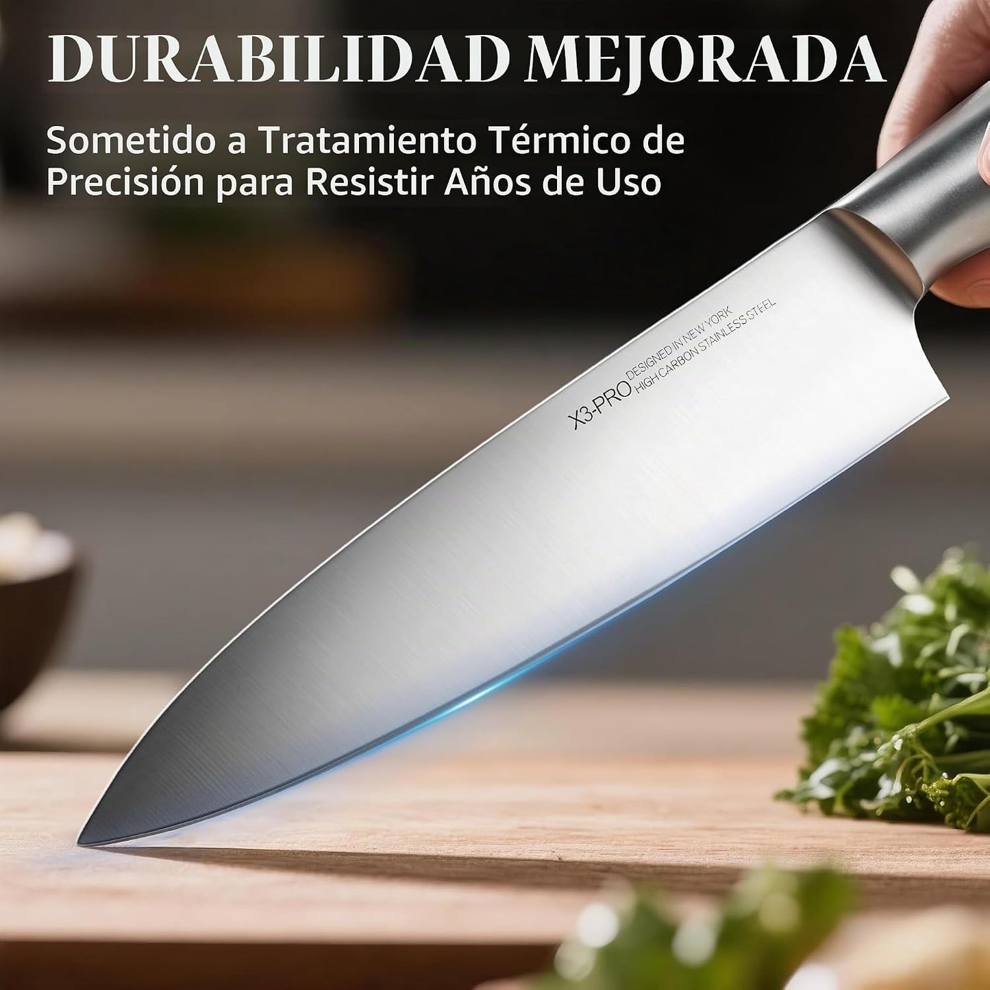 KnifeSaga - Juego de cuchillos de cocina de 17 piezas, premium, afi...