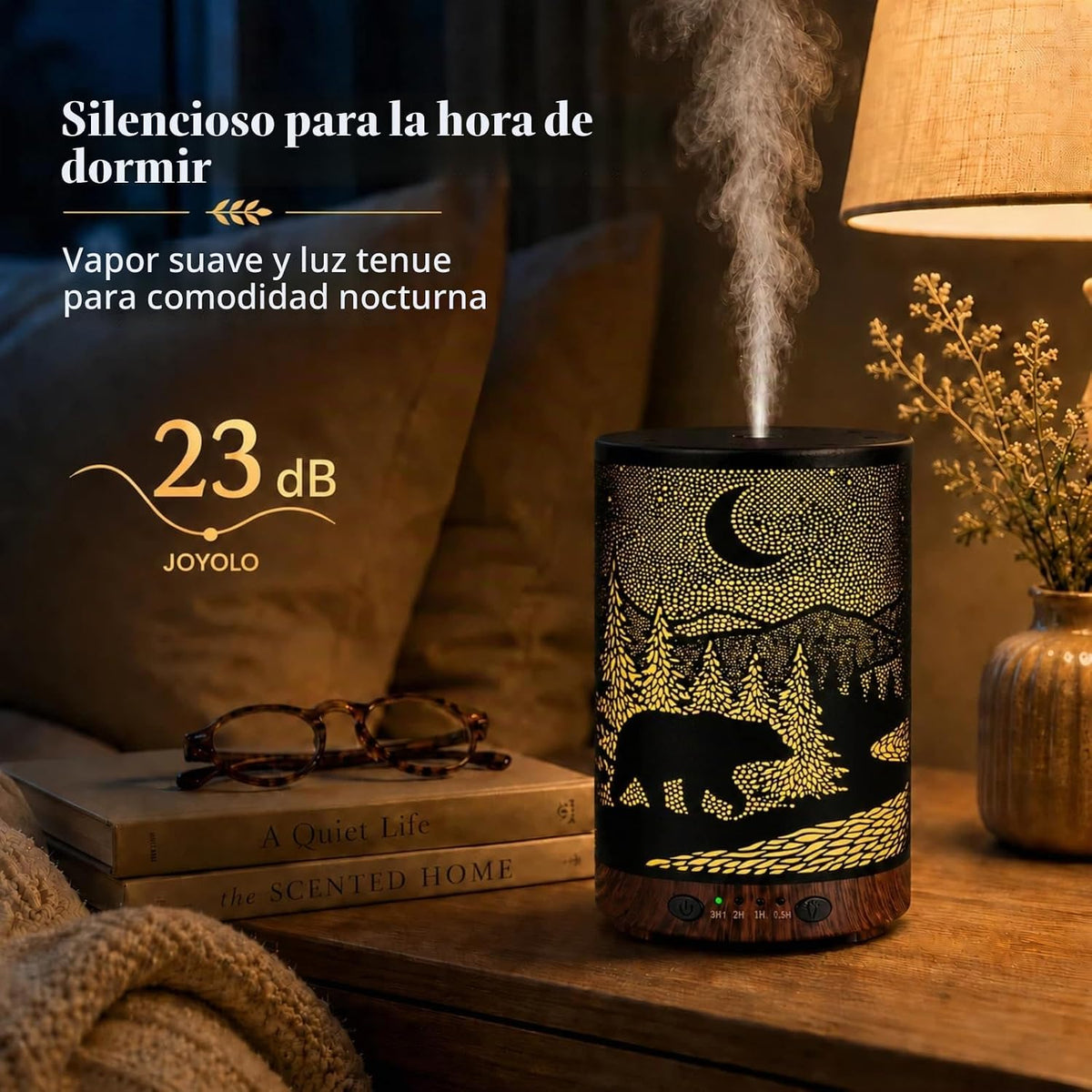 JOYOLO Difusor de aceite esencial de 4.1 fl oz de metal difusor de...