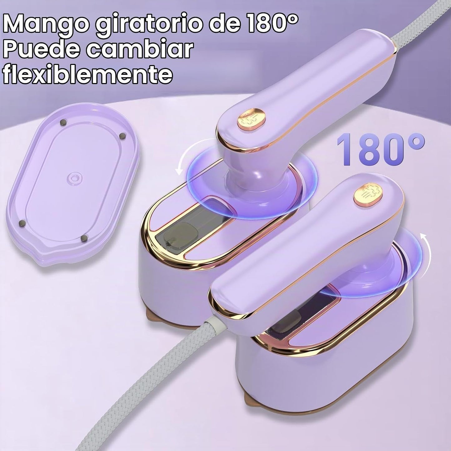 Plancha de vapor de viaje para ropa, mini máquina de planchar portá...