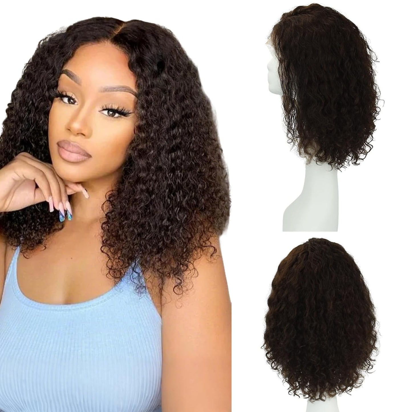 Pelucas SAFIRENY de cabello humano 13x4, pelucas con encaje frontal...