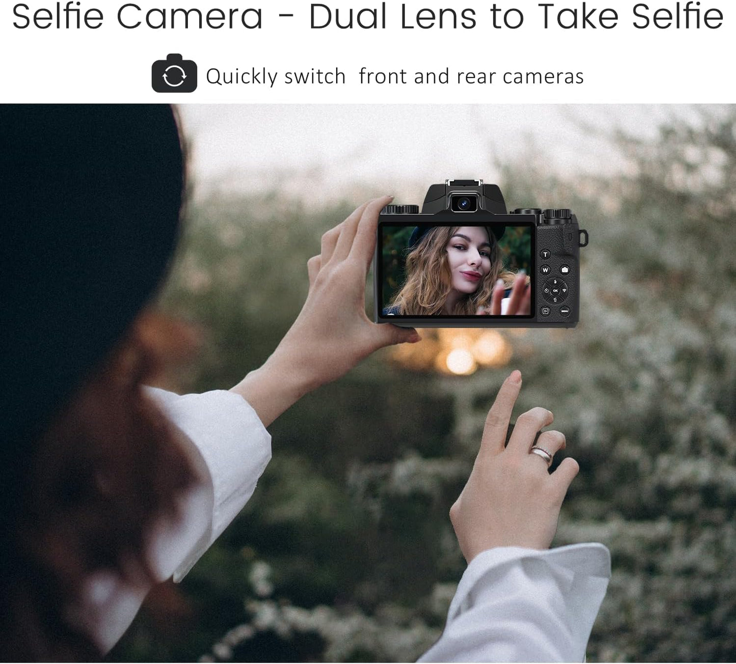 Saneen Cámara digital, cámaras 4K para fotografía y video, cámara d...