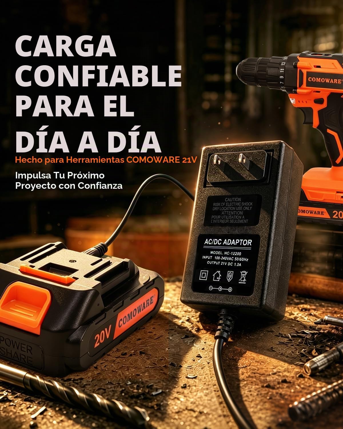 COMOWARE Cargador rápido de 20 V, adaptador de cargador oficial de...