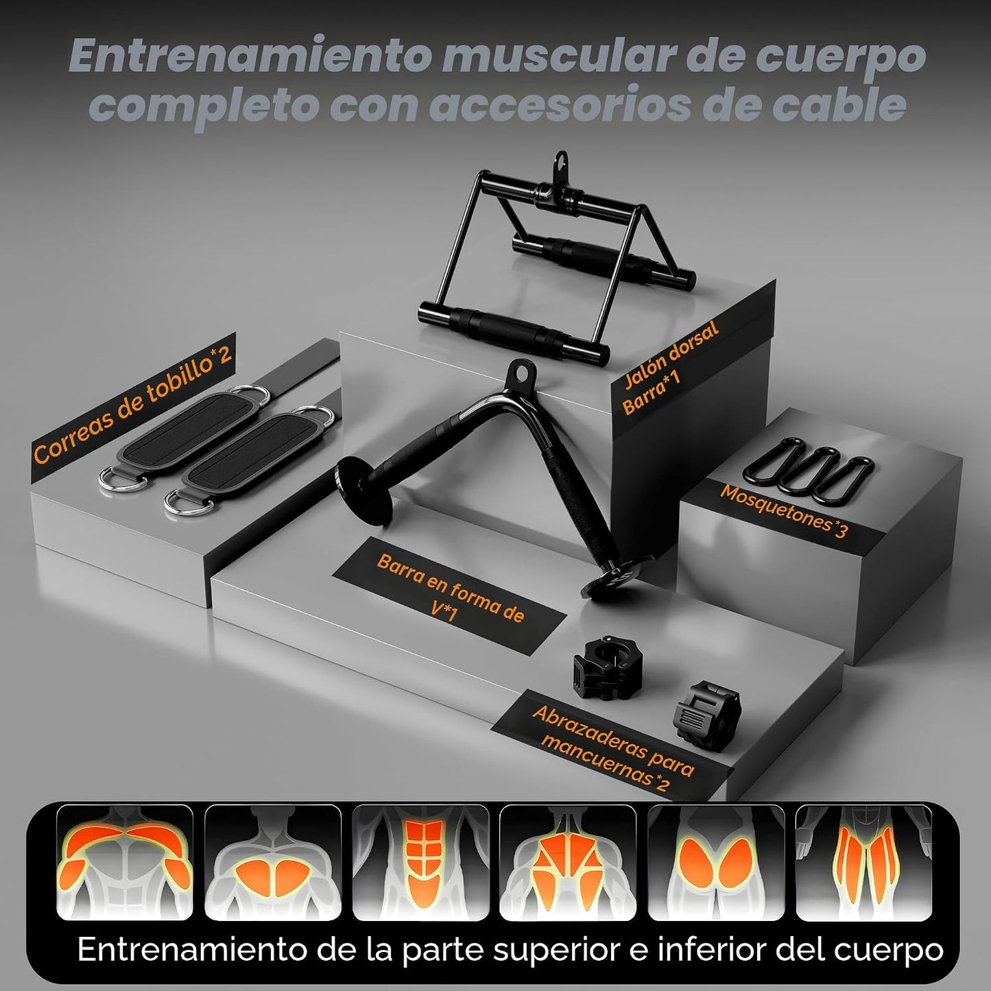 Mikolo Gimnasio en casa, estación de entrenamiento con pila de pesa...