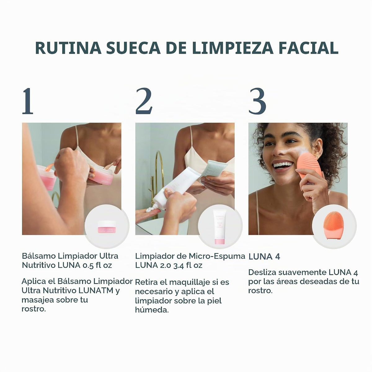 FOREO Luna 4 Piel Equilibrada + Limpiador de Microespuma 2.0 + Báls...