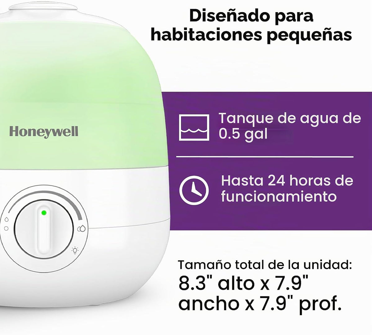 Honeywell Humidificador ultra brillante y difusor de aceite esencia...