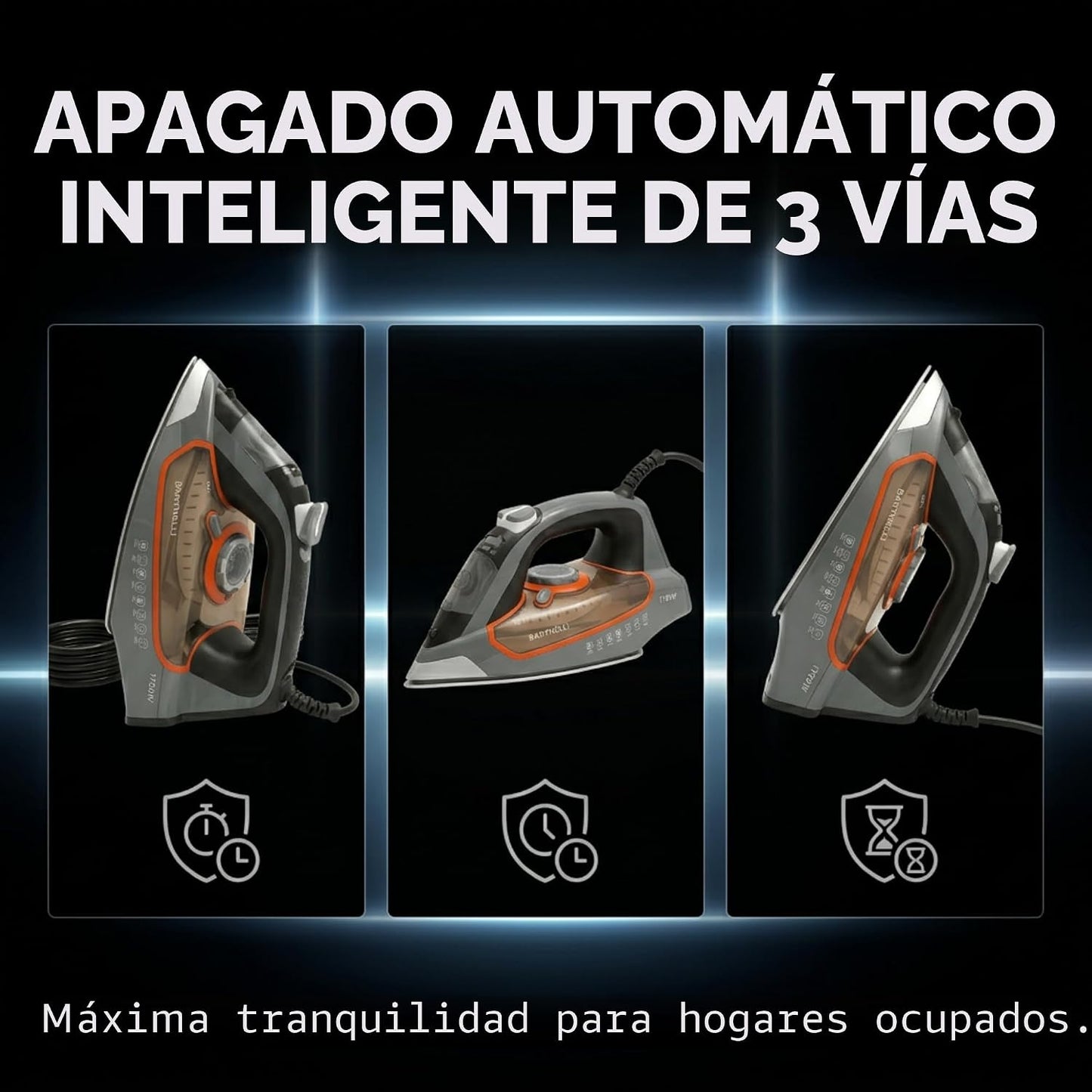 Bartnelli Plancha de vapor Pro Luxury para ropa, plancha comercial...