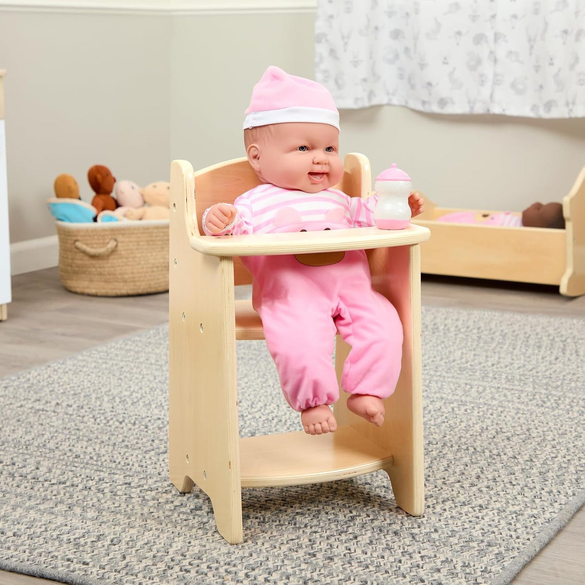 Environments Muebles de madera para jugar en silla alta para muñeca...