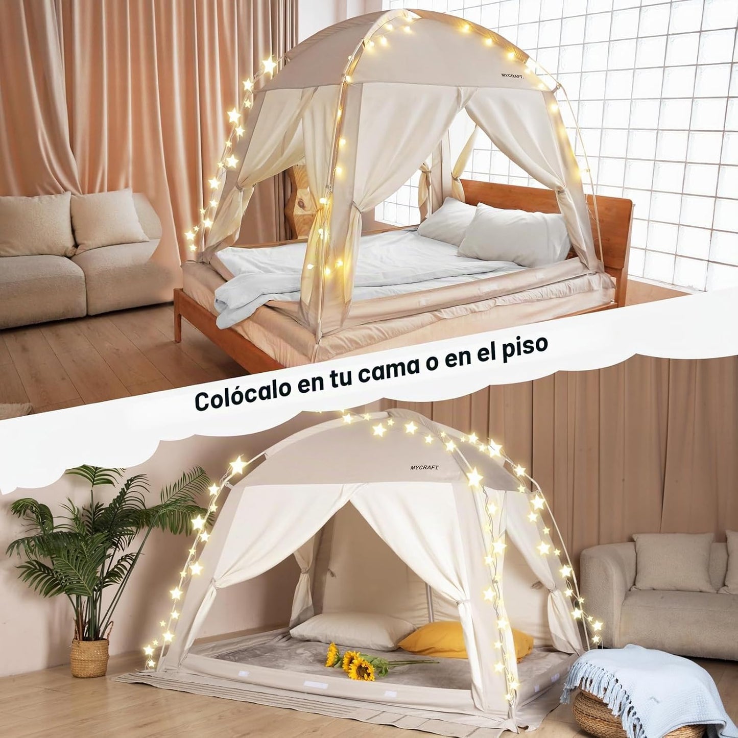 Carpas de Cama con Dosel - Carpa de Ensueño Privada para Dormir Cóm...