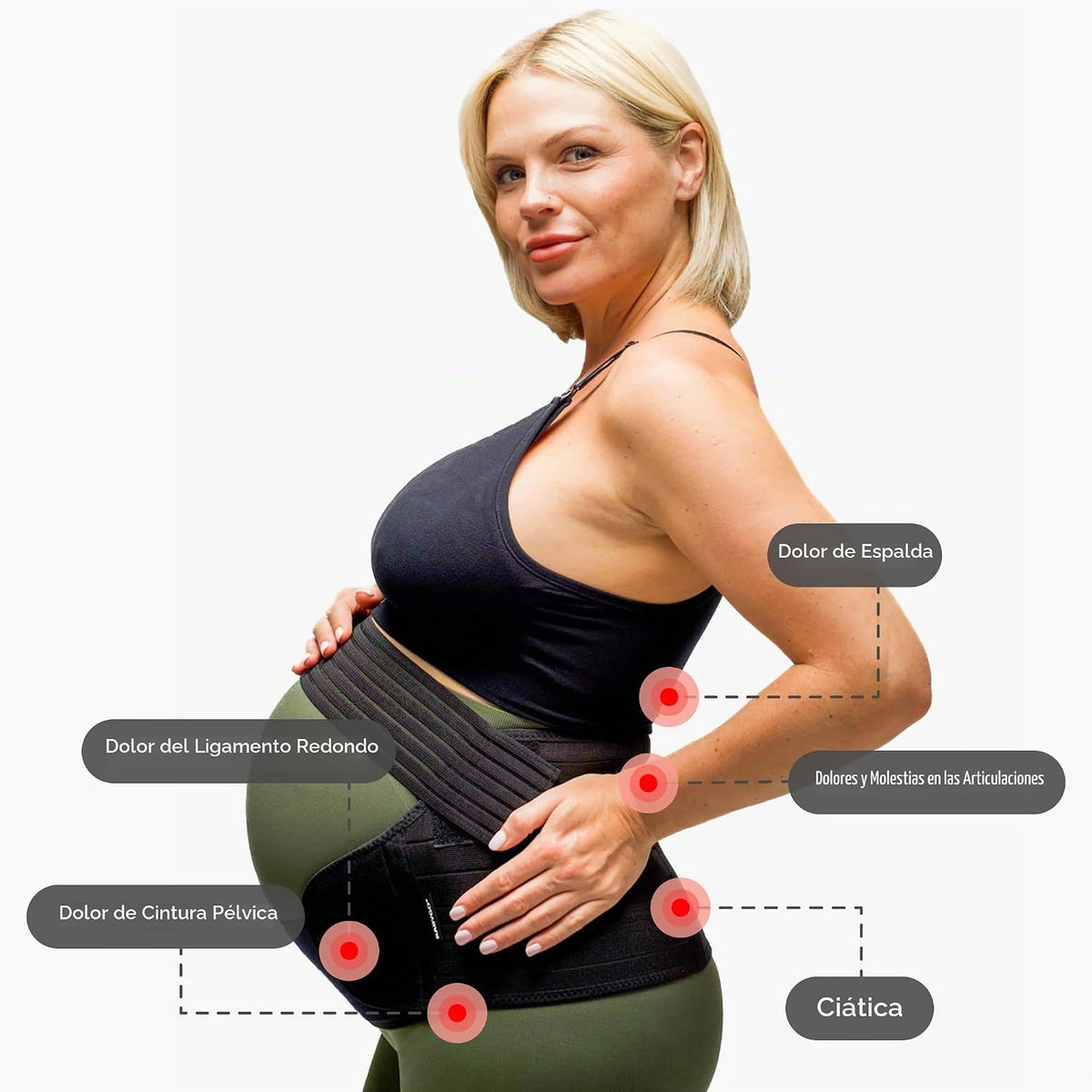BABYGO® Cinturón de apoyo 4 en 1 para embarazo, banda de maternidad...