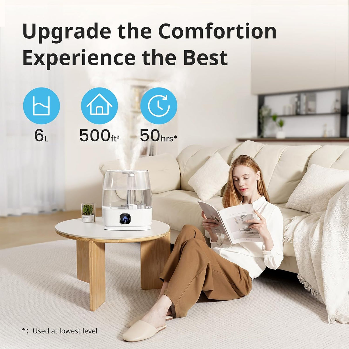 TASIGOK Humidificadores para dormitorio y hogar, humidificador de a...