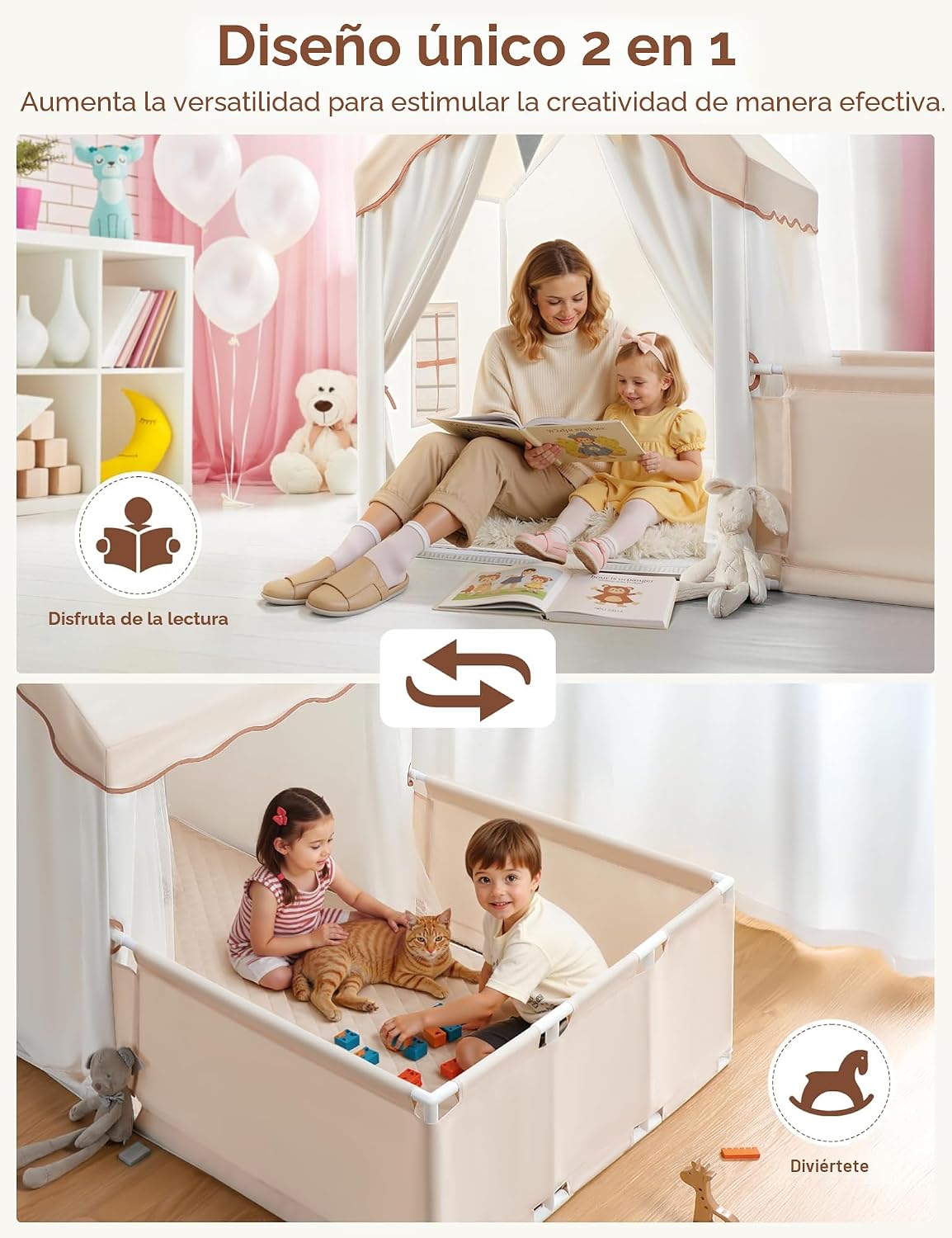 besrey Tienda de campaña para niños con recinto, tienda de campaña...