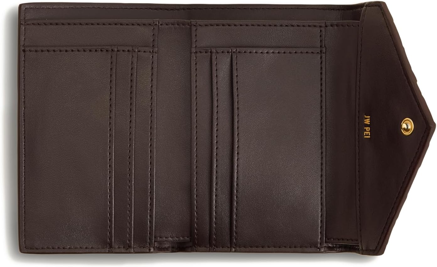 JW PEI Celeste - Cartera tipo sobre con textura tejida, Chocolate,...