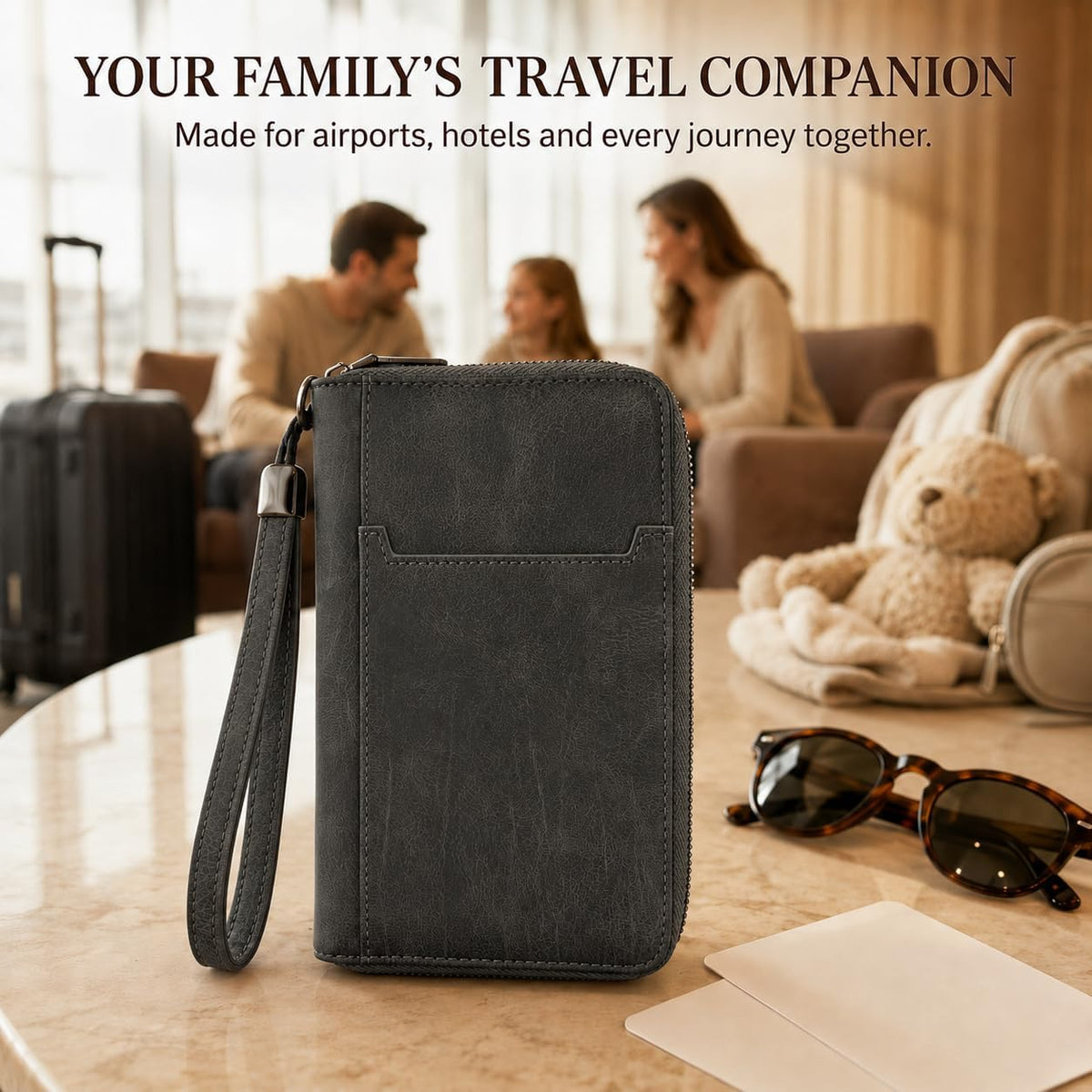 Soporte para pasaporte familiar para viajes, cartera de pasaporte c...