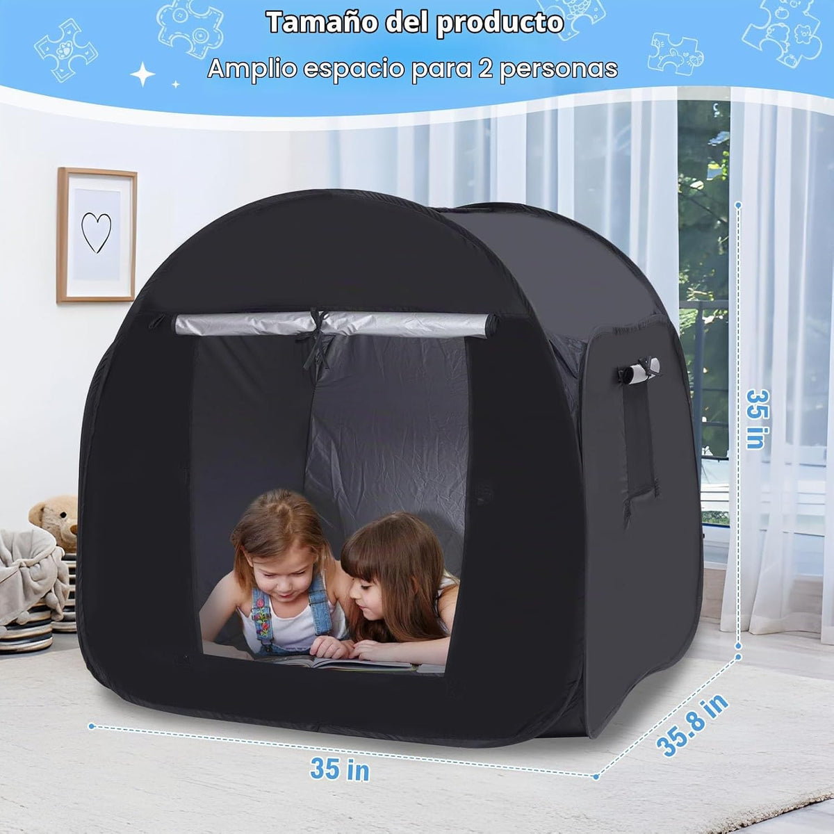 Tienda de campaña sensorial, tienda de campaña opaca para niños, ca...
