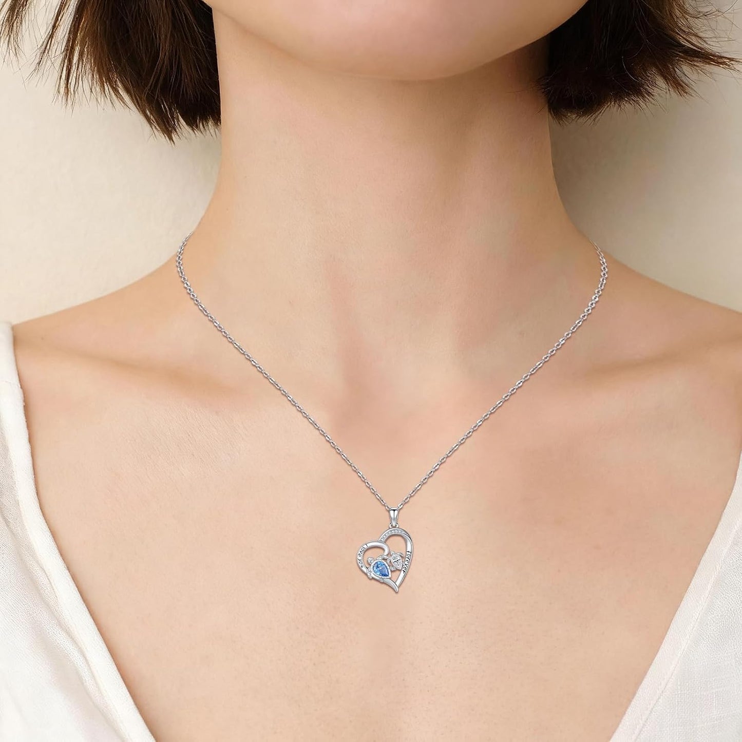 Twoowl Collar con dije de playa de plata de ley 925 con diseño de o...