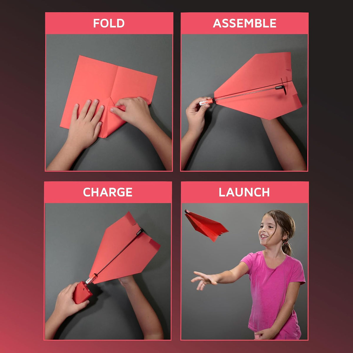 Juego de conversión de avión de papel eléctrico, de Powerup | Kit d...