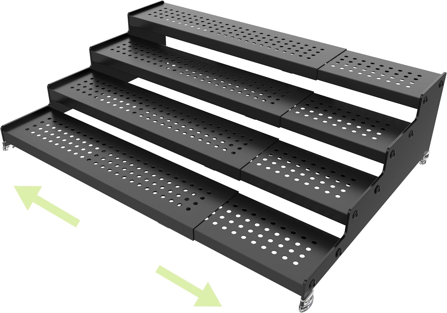 Zilvando Estante extensible de 4 niveles de metal para especias, co...