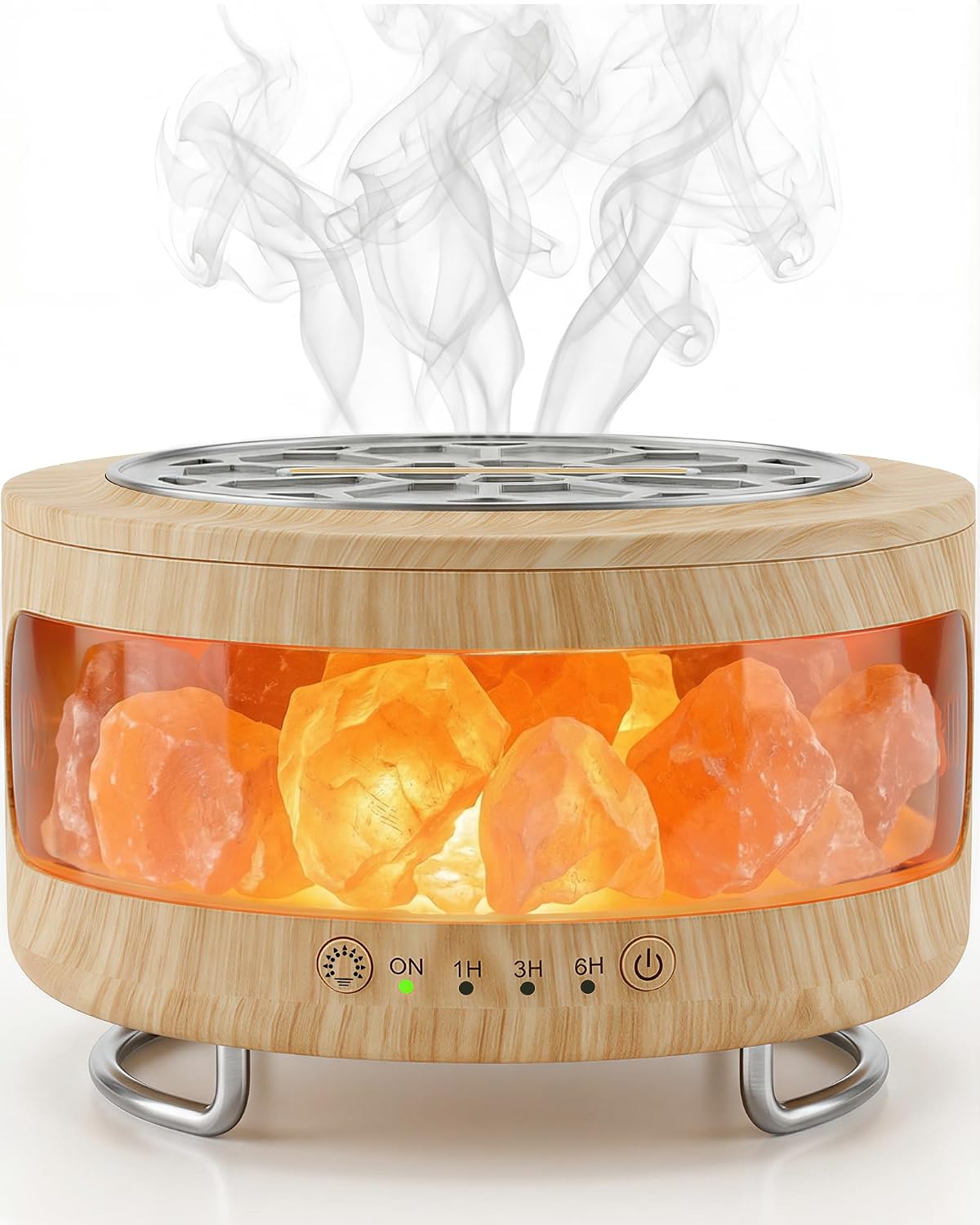 Difusor de aceite esencial con lámpara de sal del Himalaya, difusor...