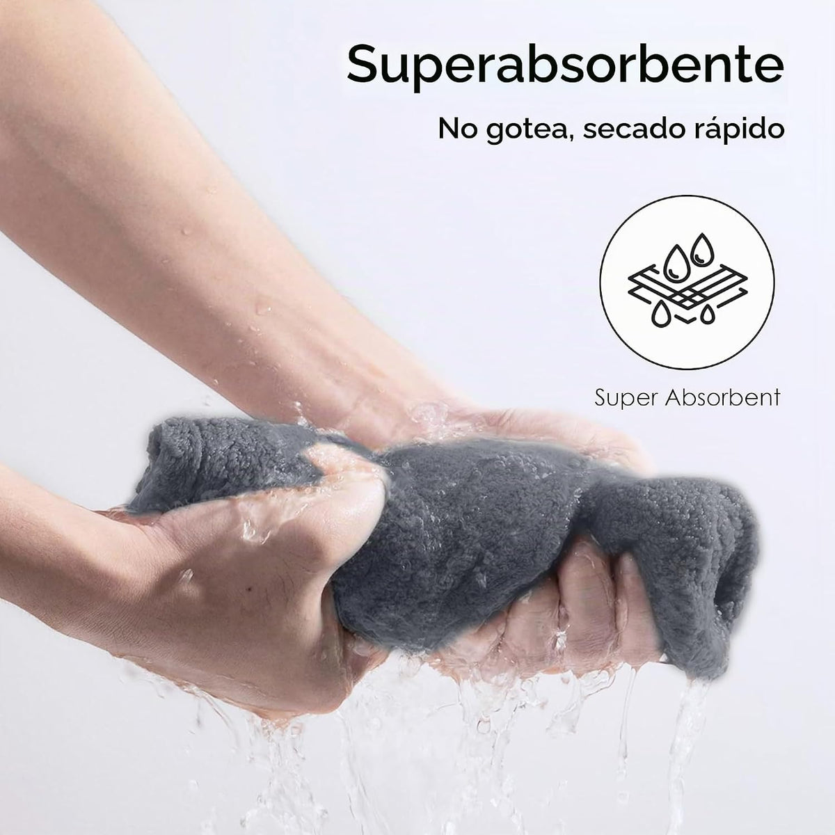TENSTARS Paquete de 5 toallas de microfibra engrosadas para envolve...