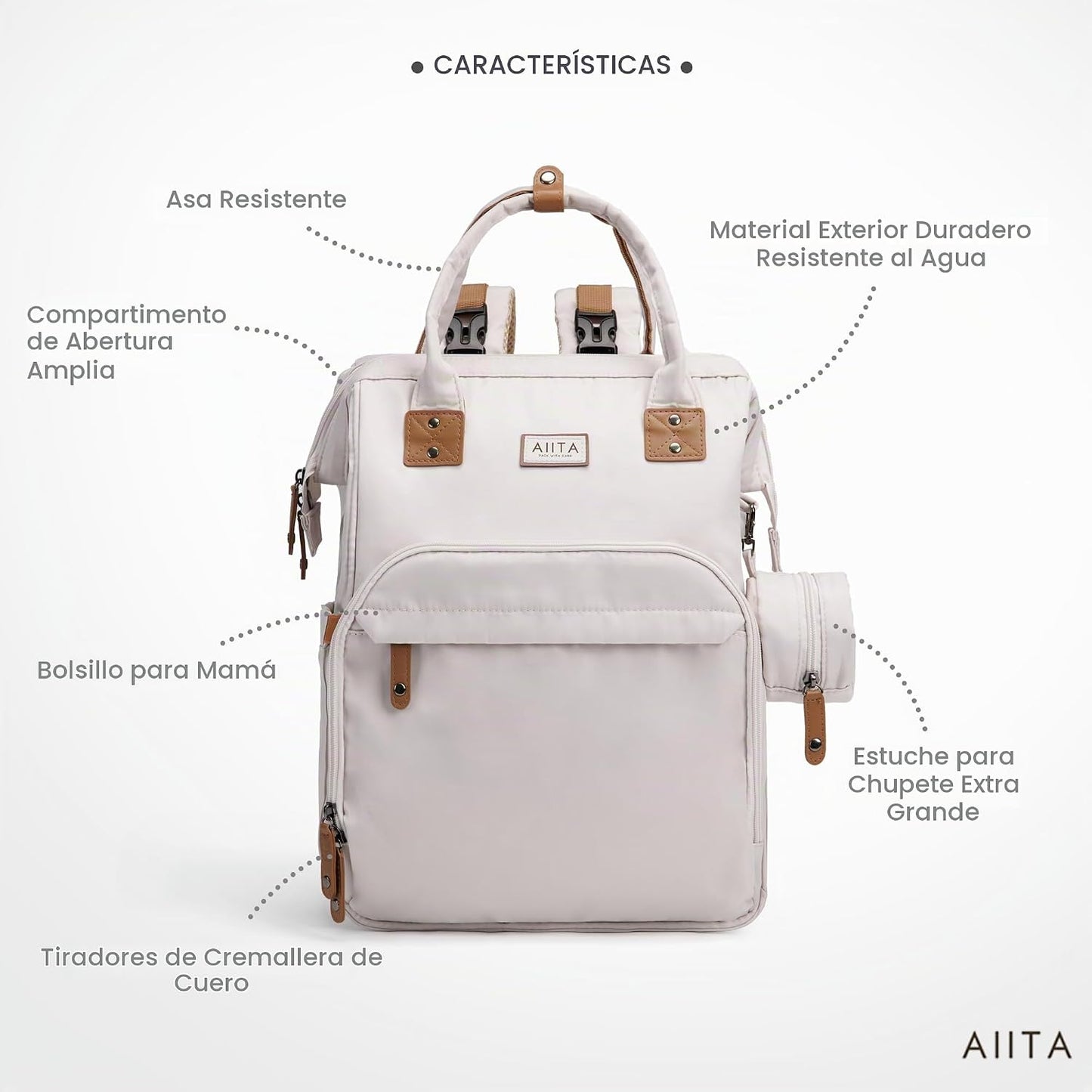 AIITA - Mochila de Pañales con Estación de Cambio, Mochila de Pañal...