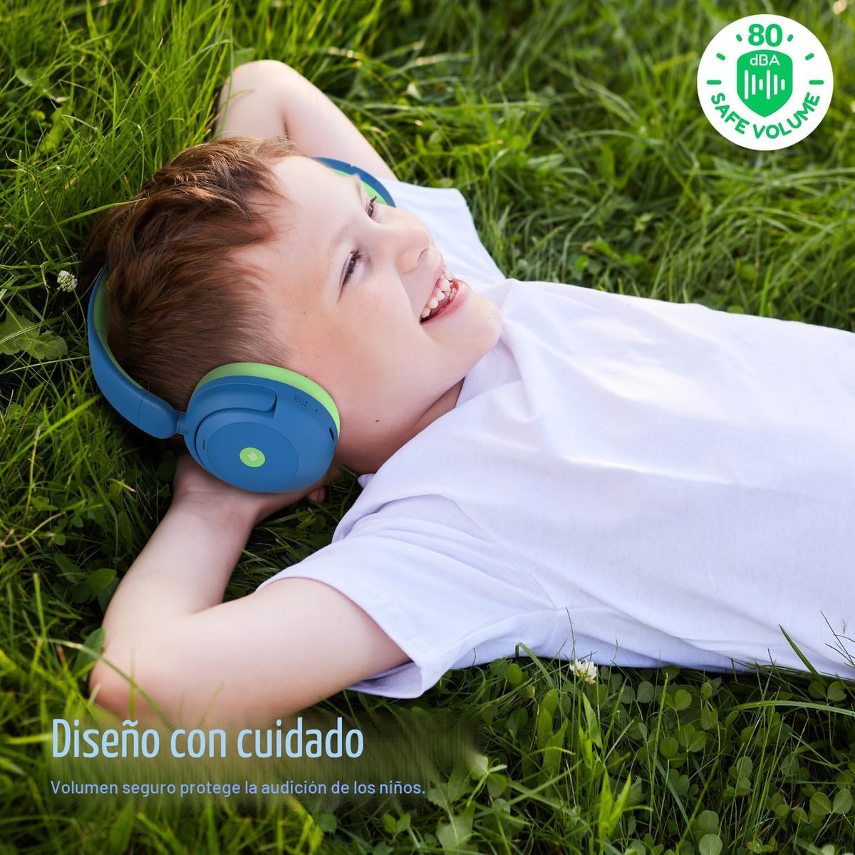 iClever Auriculares BTH20 con cancelación activa de ruido para niño...