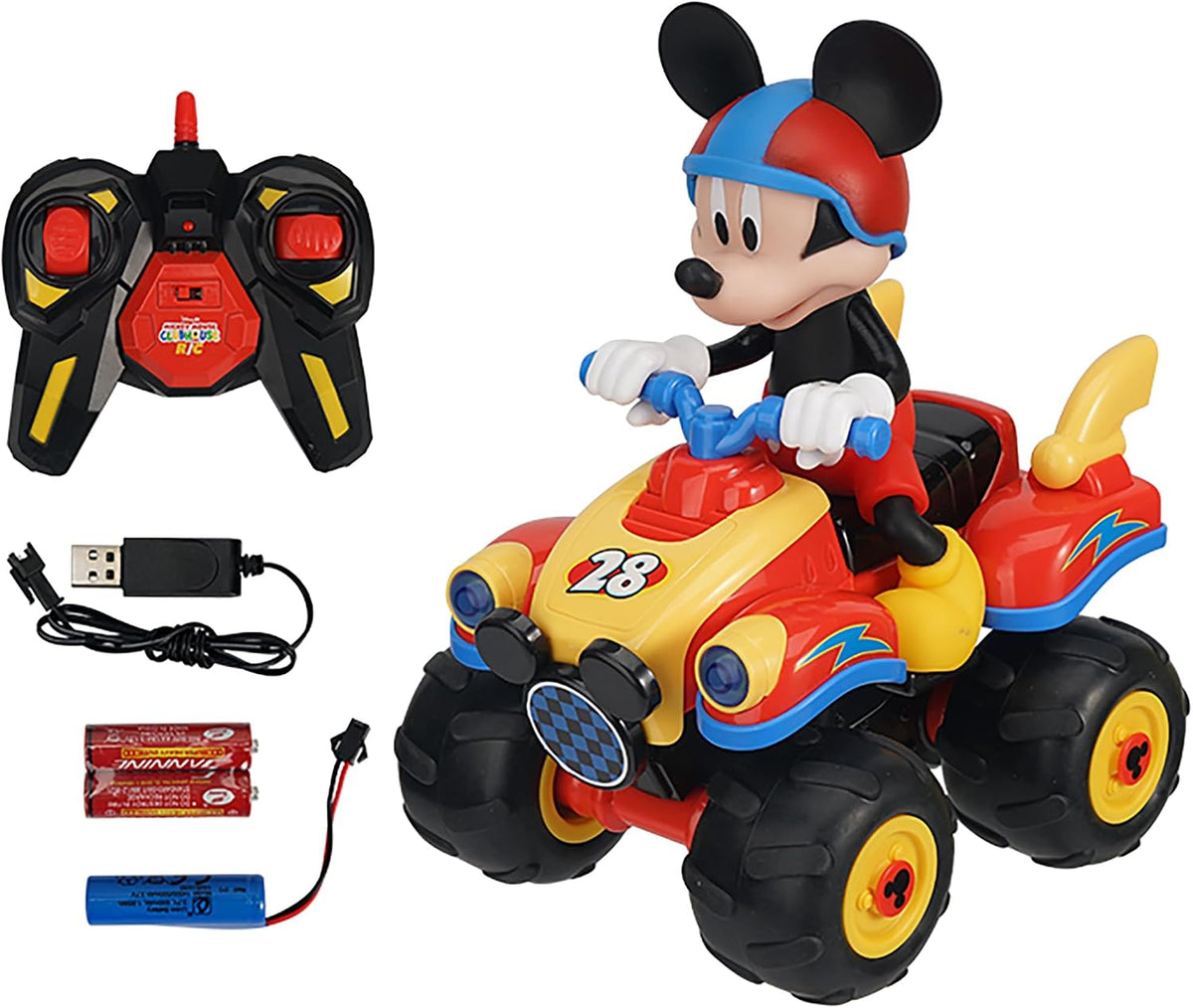 Disney Jr: ATV 4 Wheeler - Mickey - Vehículo de juguete R\/C de 7.5...