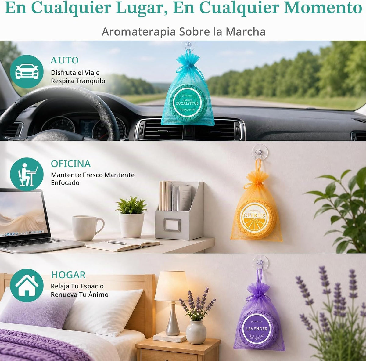 JoJowell - Vaporizadores de ducha para aromaterapia, paquete de 18...