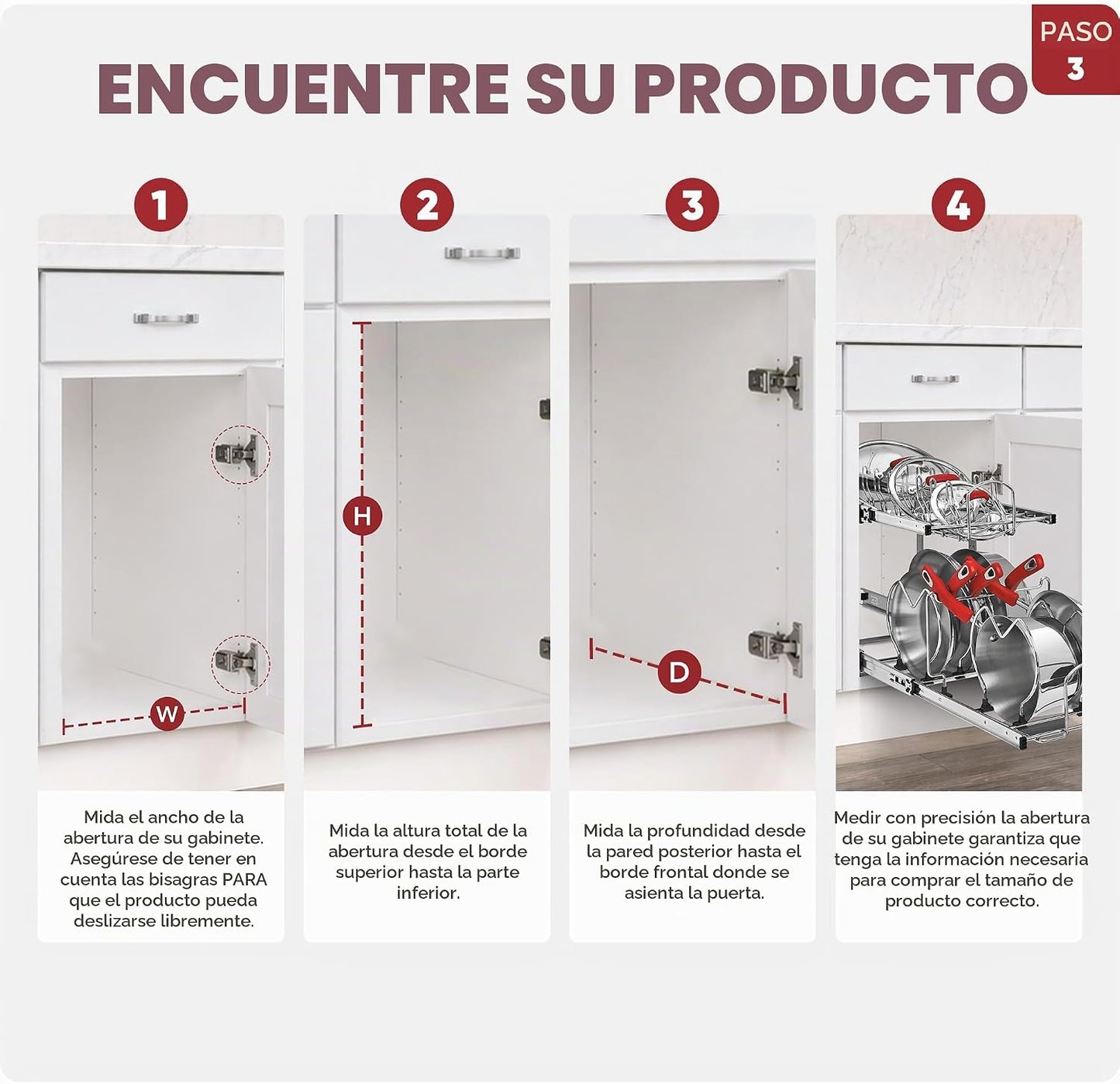 Rev-A-Shelf Estante extraíble para armario de cocina de 2 niveles y...